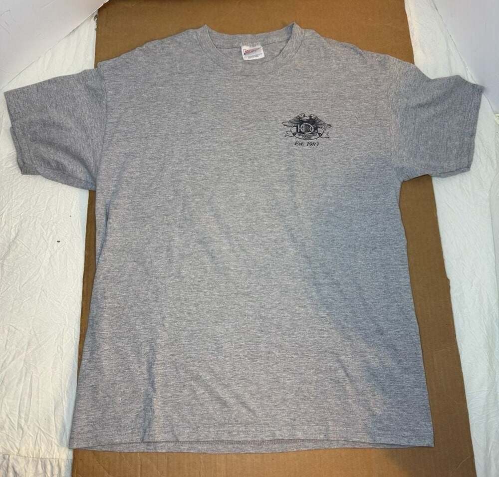 Harley Owners Group H.O.G. Est 1983 Gray T-Shirt Hanes Beefy-T Adult Large